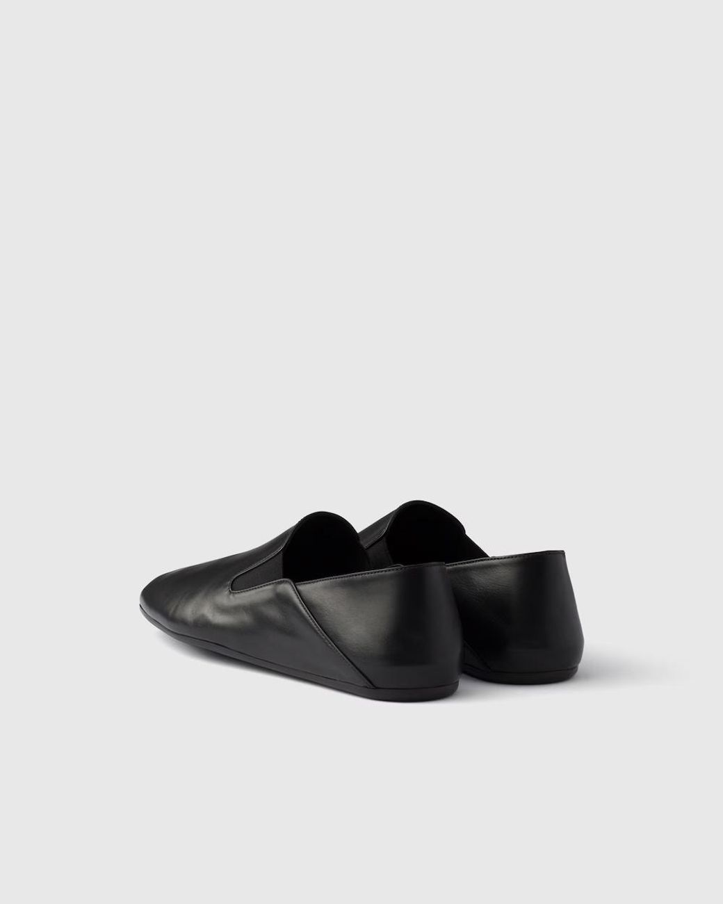 Prada Black Logo Printed Slip-On Loafers for men