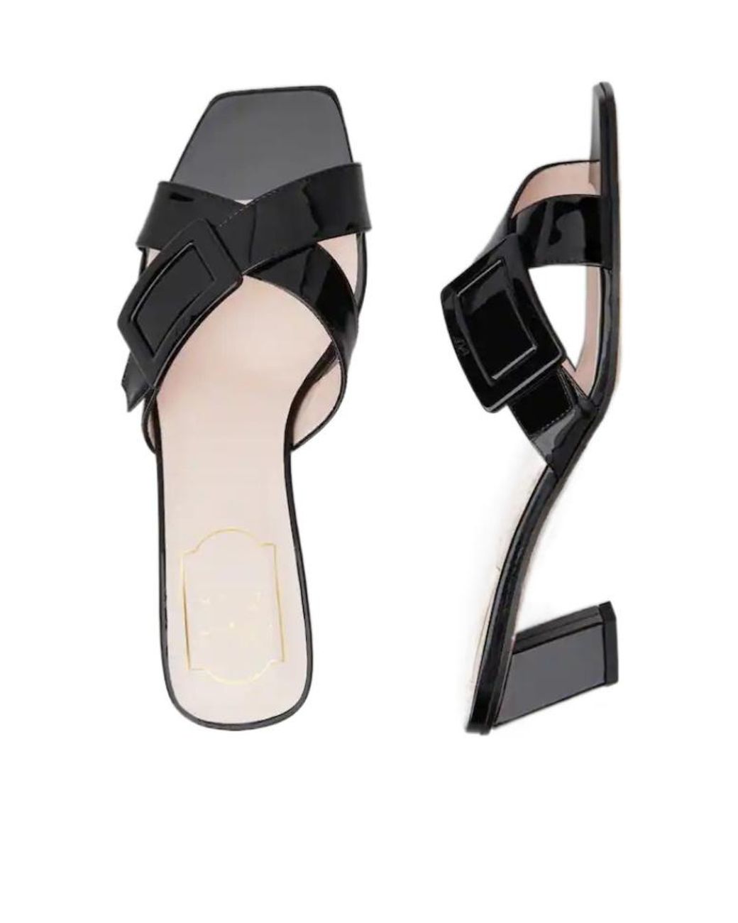 Roger Vivier Black Belle Vivier Mules