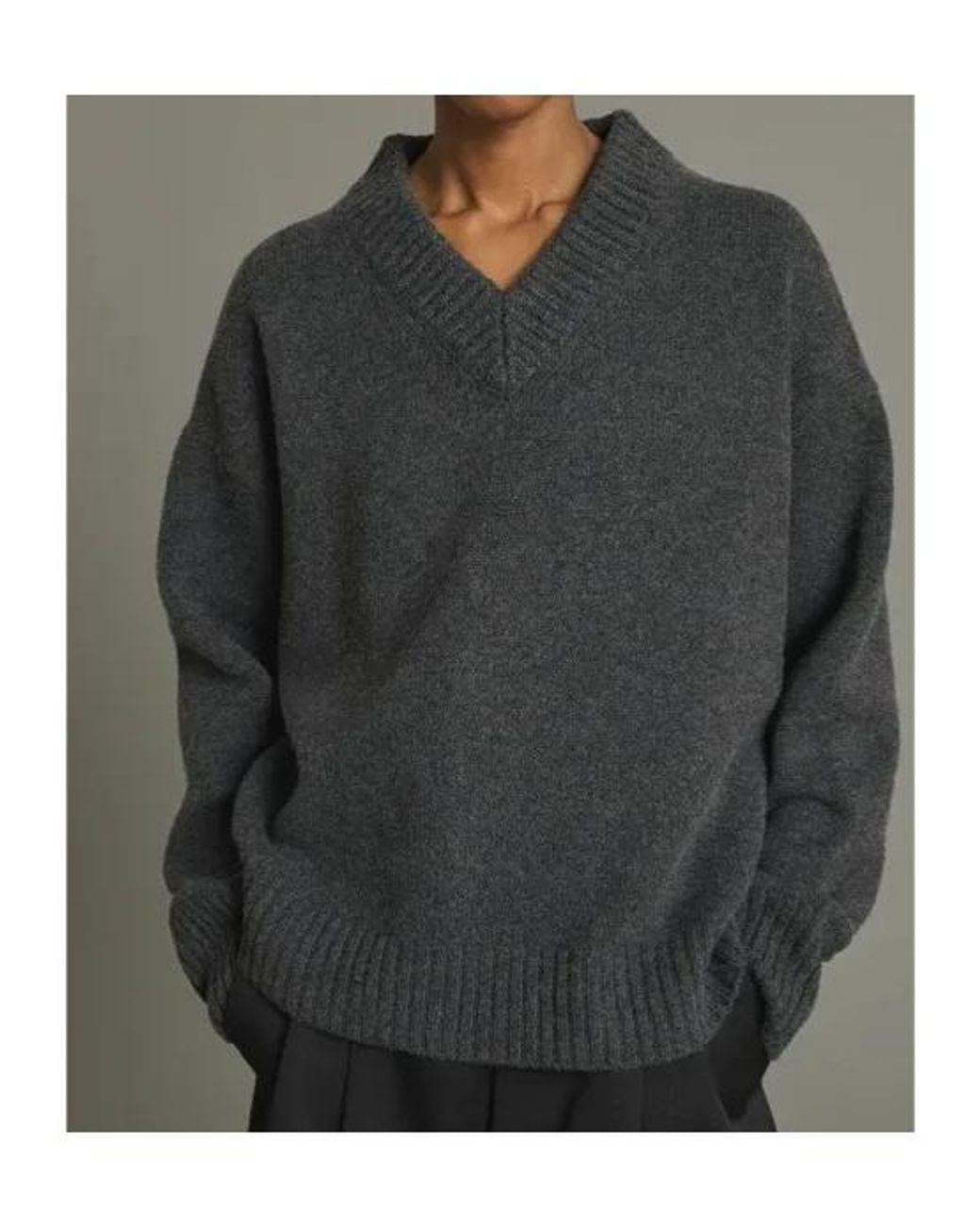 Soeur Black V-Neck Knit Sweater