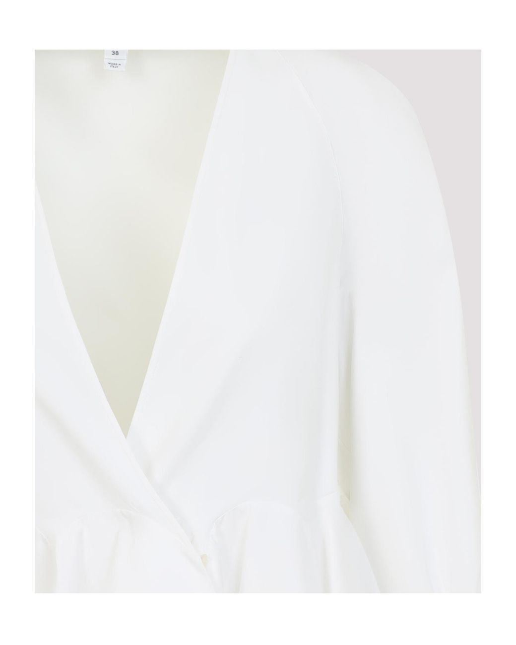 Alaïa White Alaïa V-Neck Flared Shirt