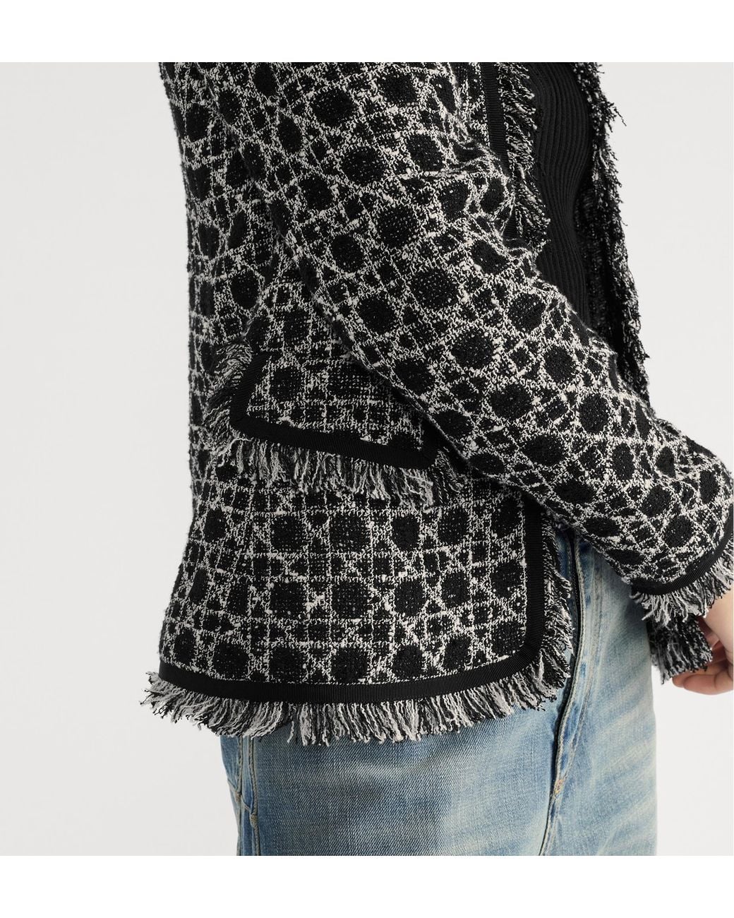 Dior Black Macrocannage Regular-Fit Jacket