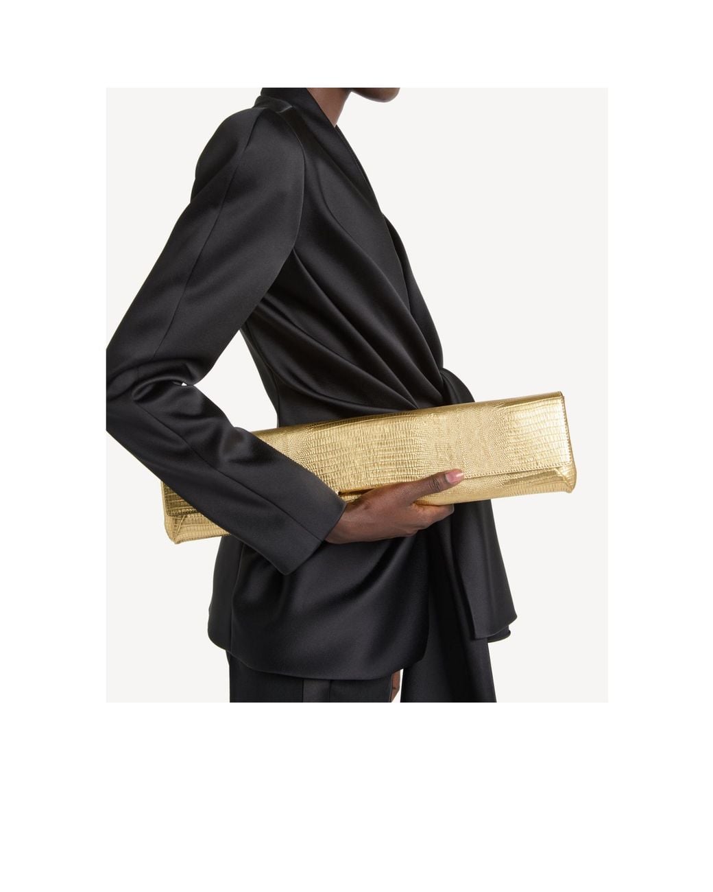 Balmain Natural Long Clutch Bag