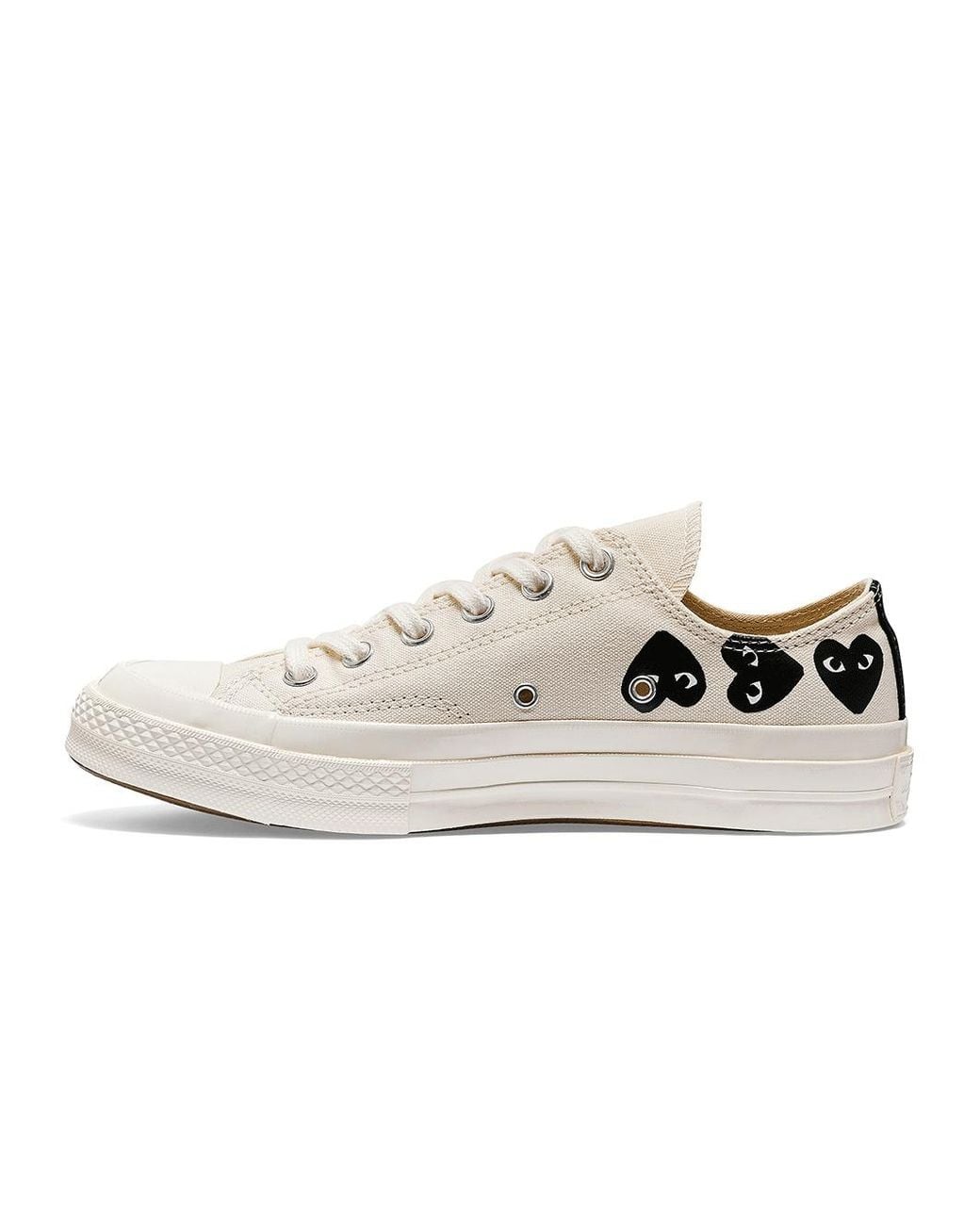 COMME DES GARÇONS PLAY White Heart Logo Printed Low-Top Sneakers for men
