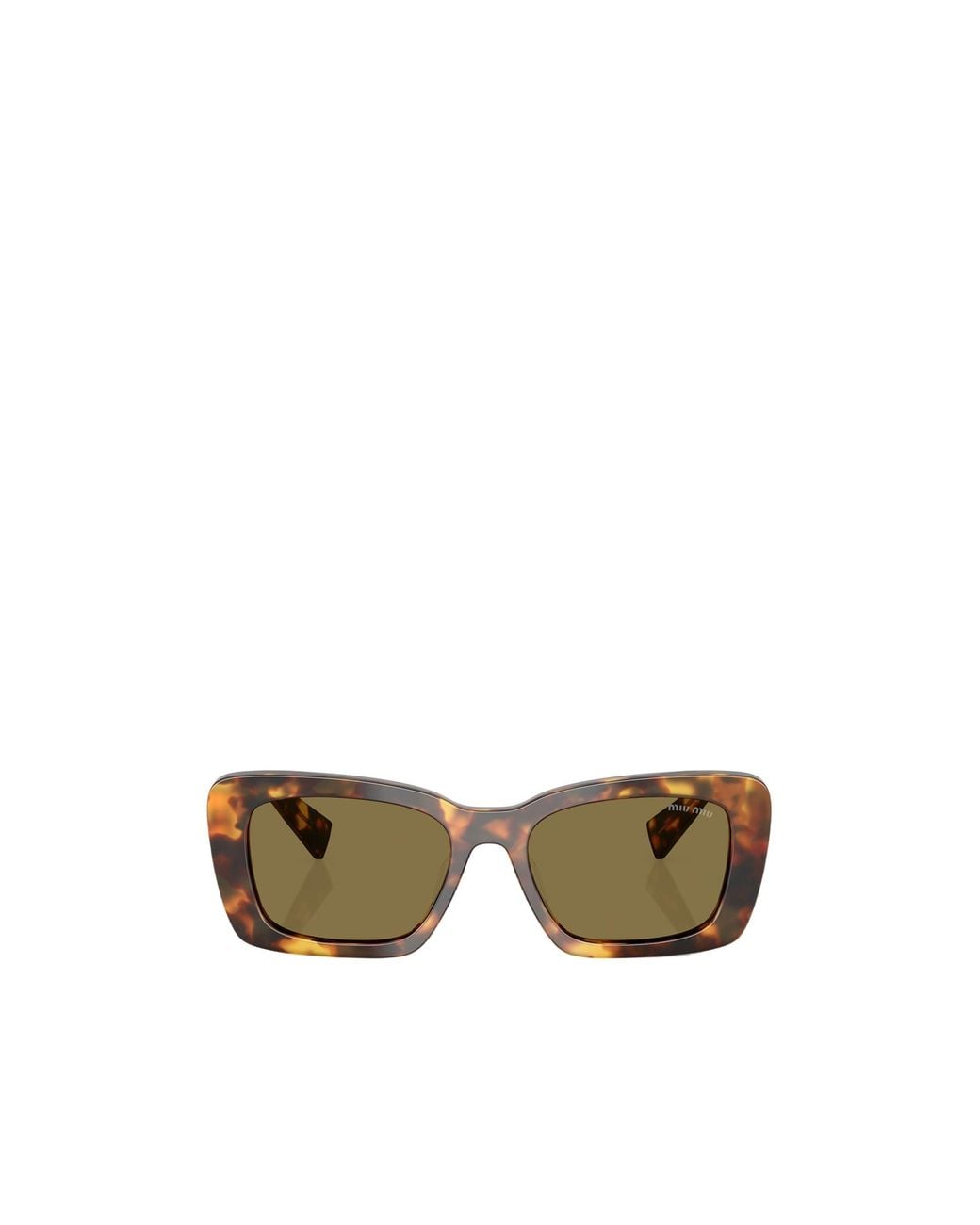 Miu Miu Green Eyewear Square Frame Full Rim Sunglasses