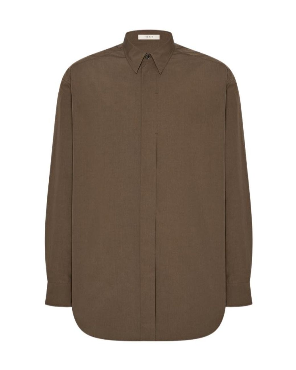 The Row Brown Nilo Poplin Shirt for men