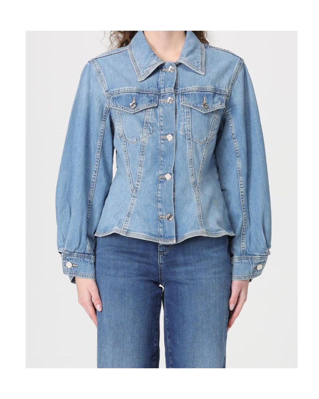 Liu Jo Blue Puff Sleeve Denim Jacket