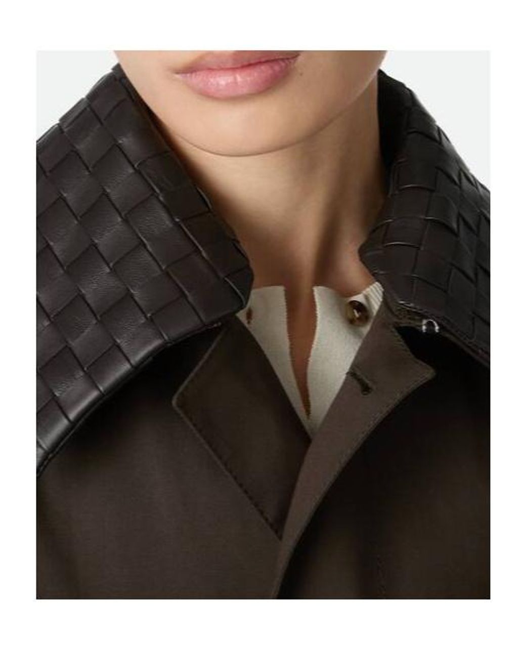 Bottega Veneta Black Cotton Trench Coat