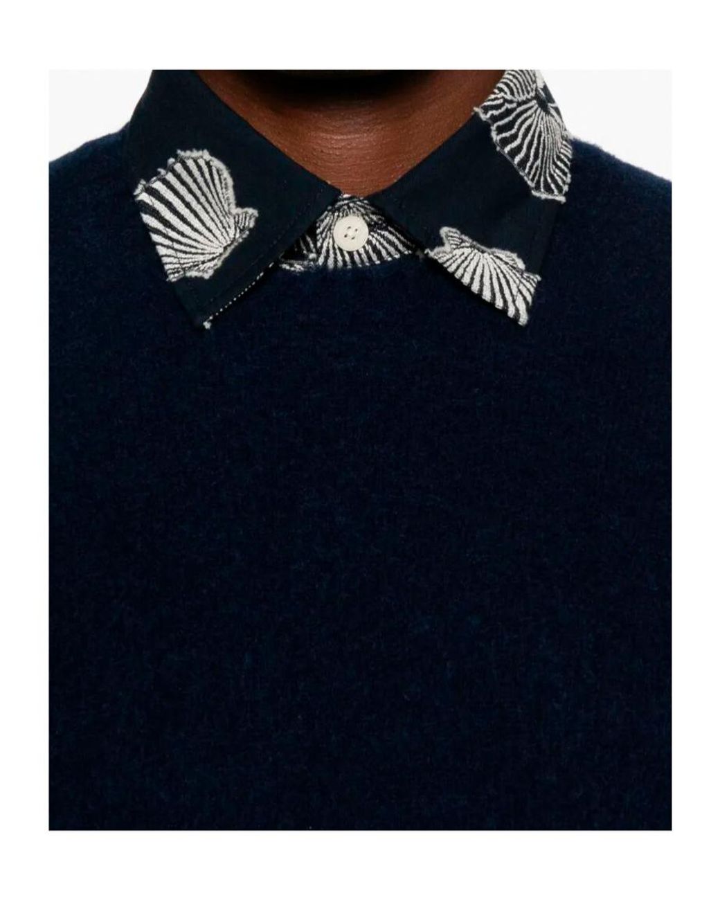 Drumohr Blue Crew Neck Sweater for men