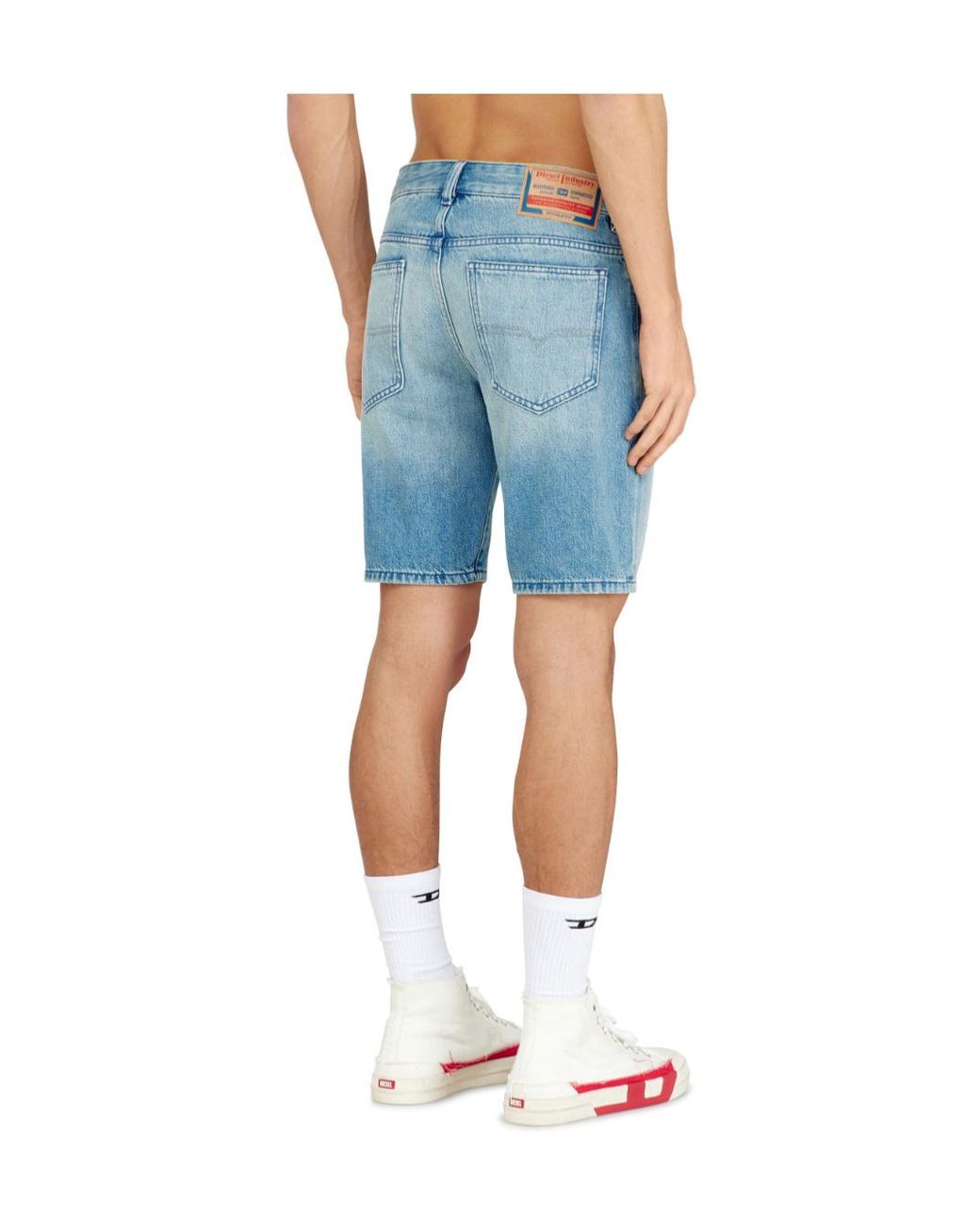 DIESEL Blue D-Fin Slim Denim Shorts for men
