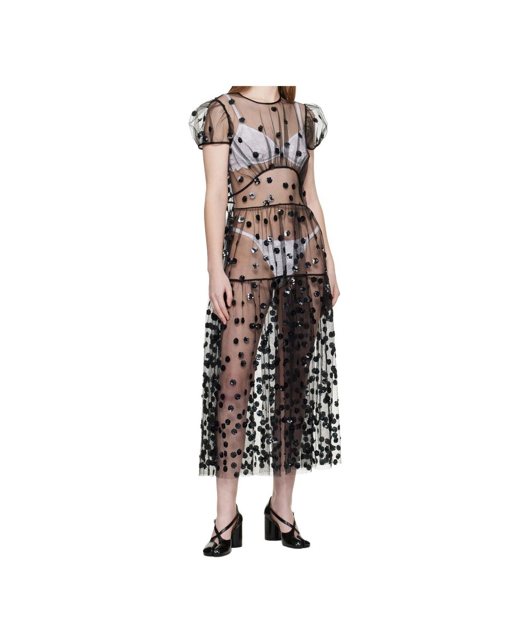 CECILIE BAHNSEN Black Tulle Dress