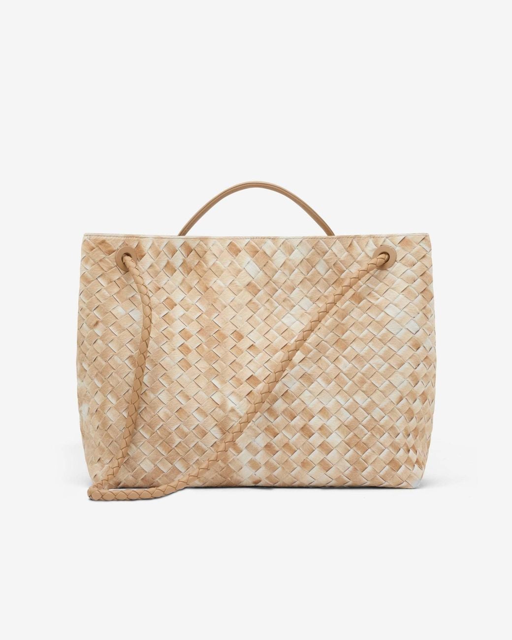 Bottega Veneta Natural Woven-Design Handbag