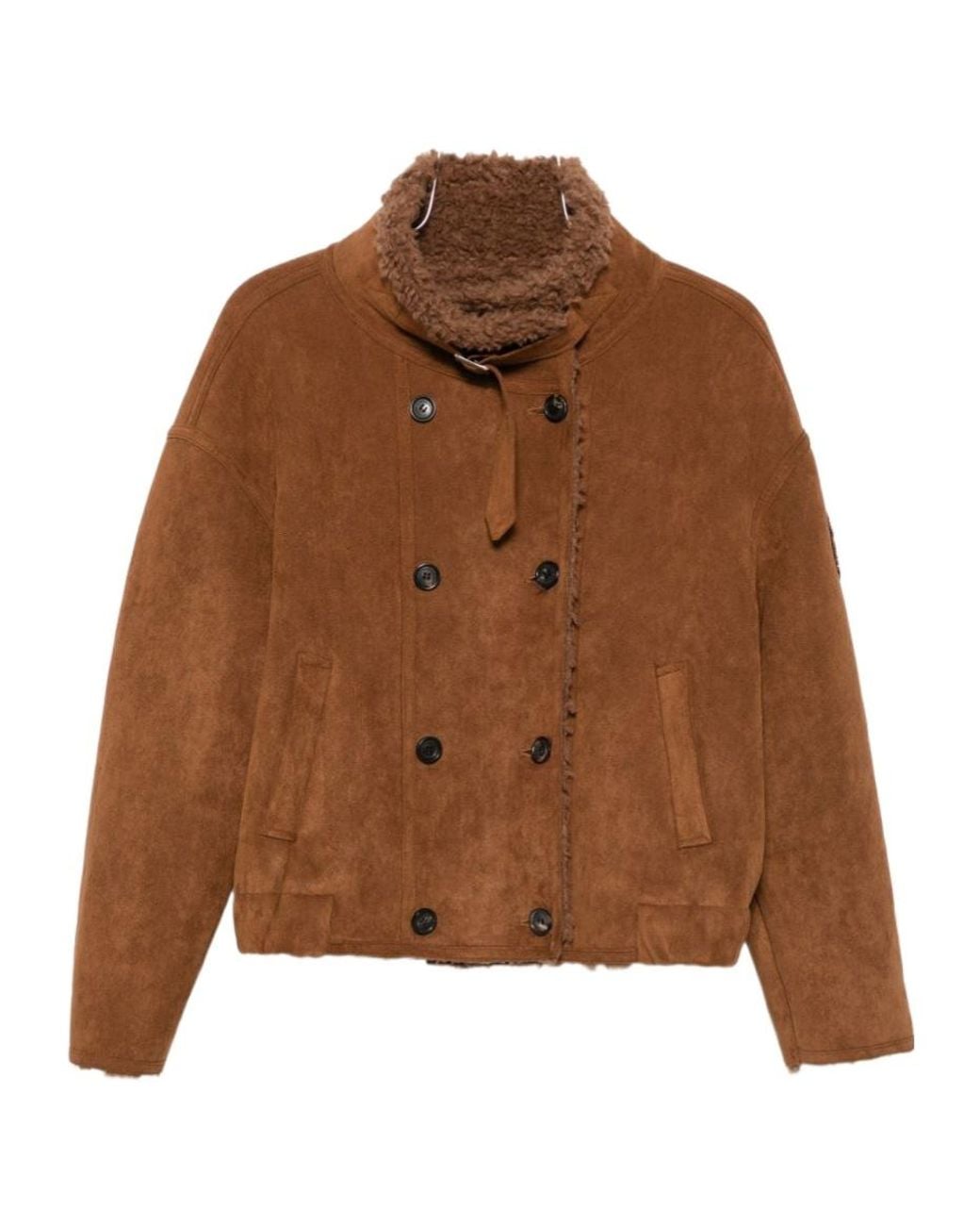 ERMANNO FIRENZE Brown Double-Breasted Casual Jacket