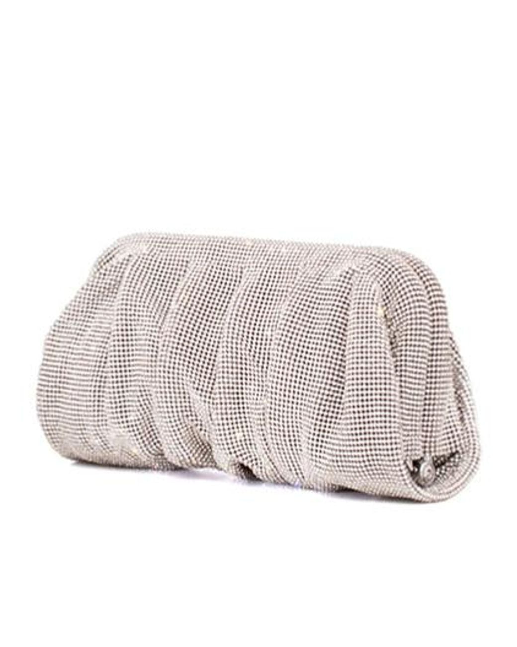 Benedetta Bruzziches Gray Venus La Grande Crystal Clutch Bag