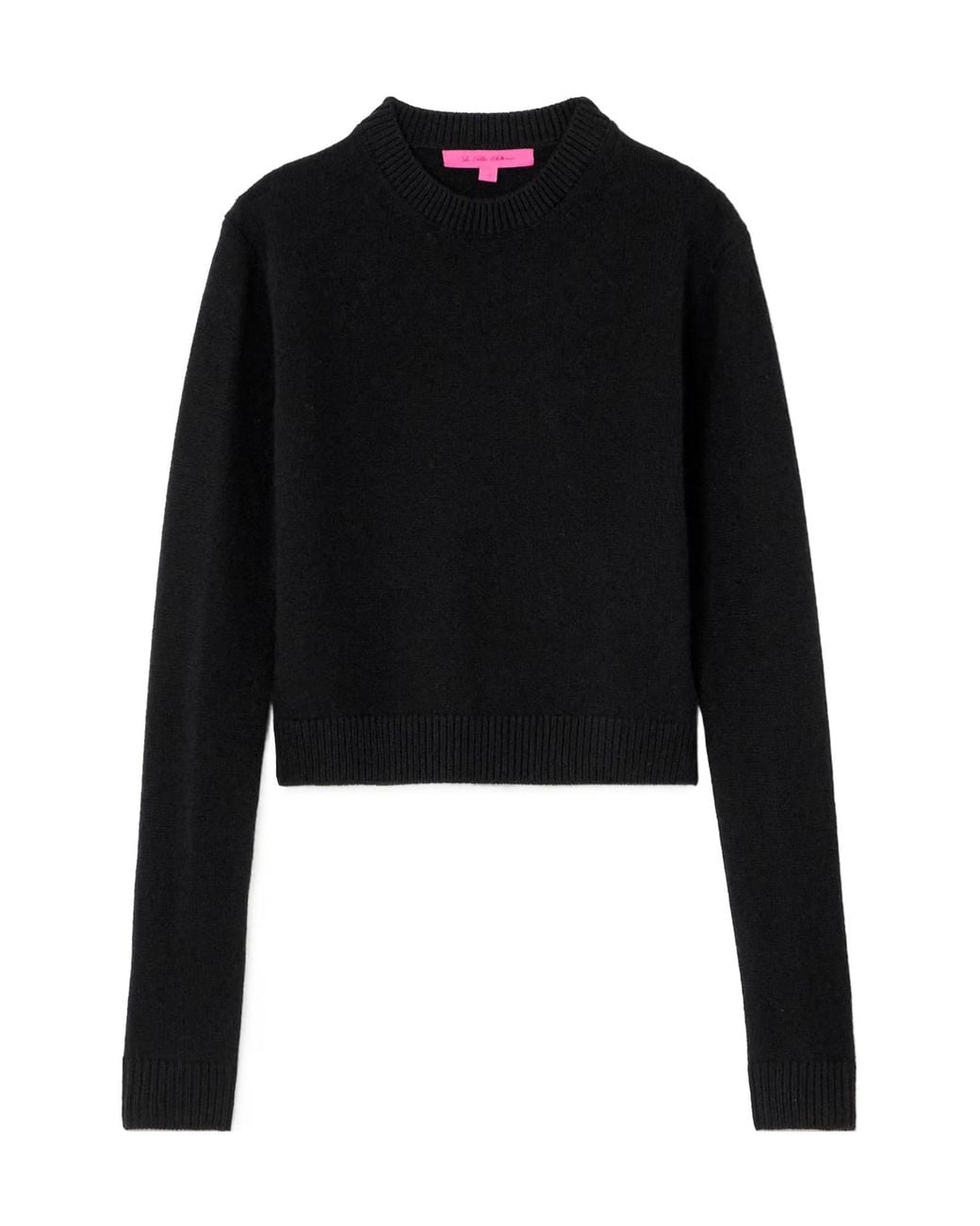 The Elder Statesman Black Cropped Cashmere Sweater