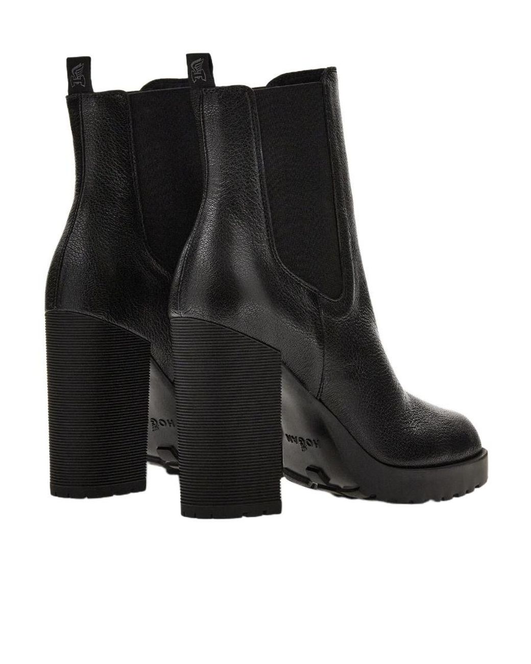 Hogan Black Chelsea Pointed-Toe Boots