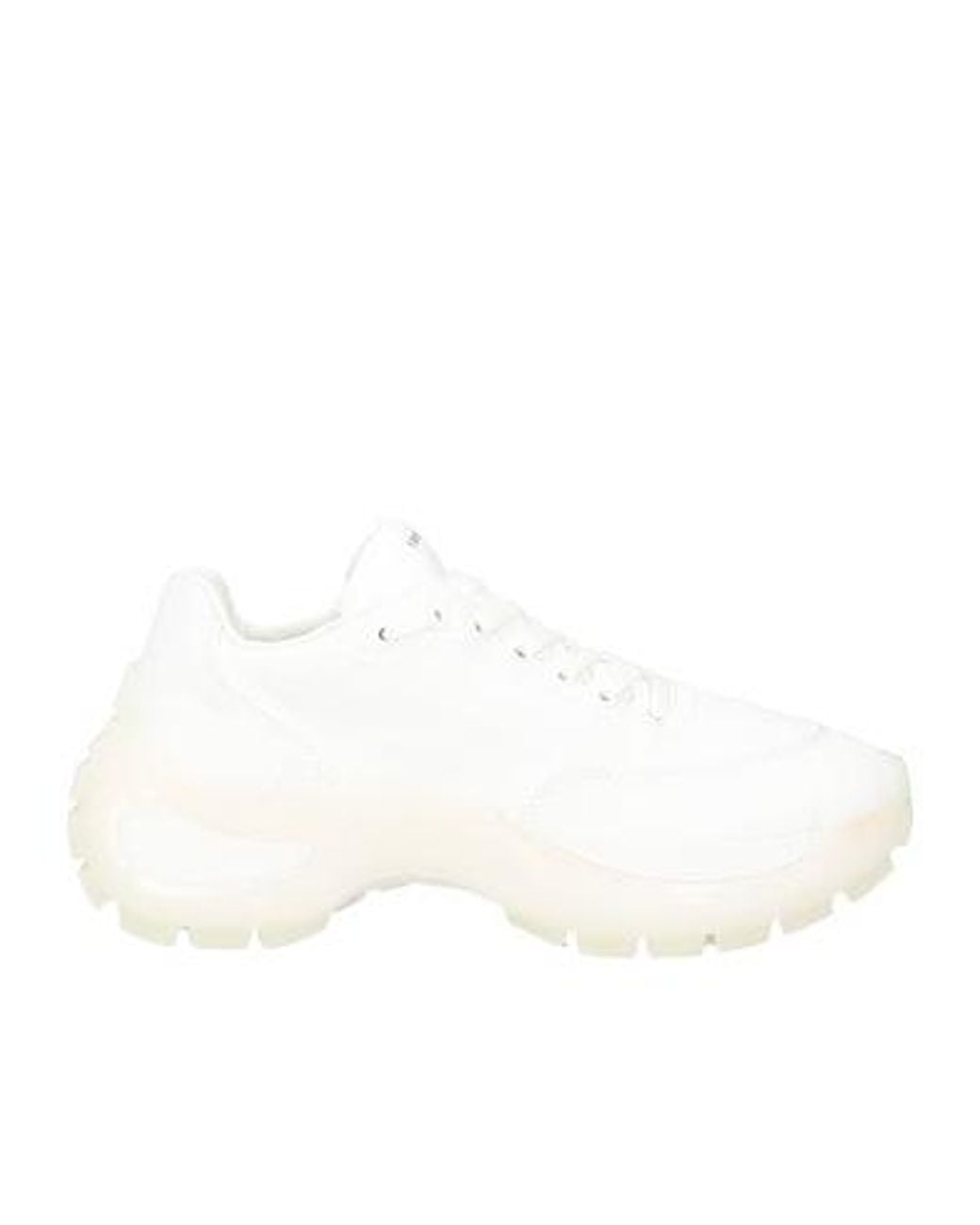 Sportmax White Canvas Platform Sneakers