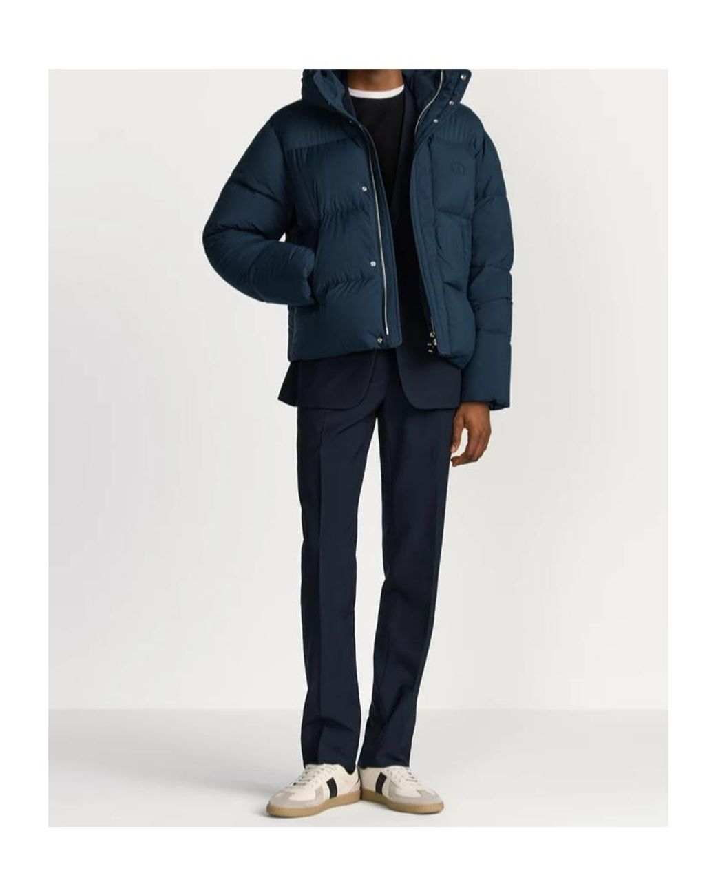 Dior Blue Cd Icon Hooded Quilted Down Jacket for men