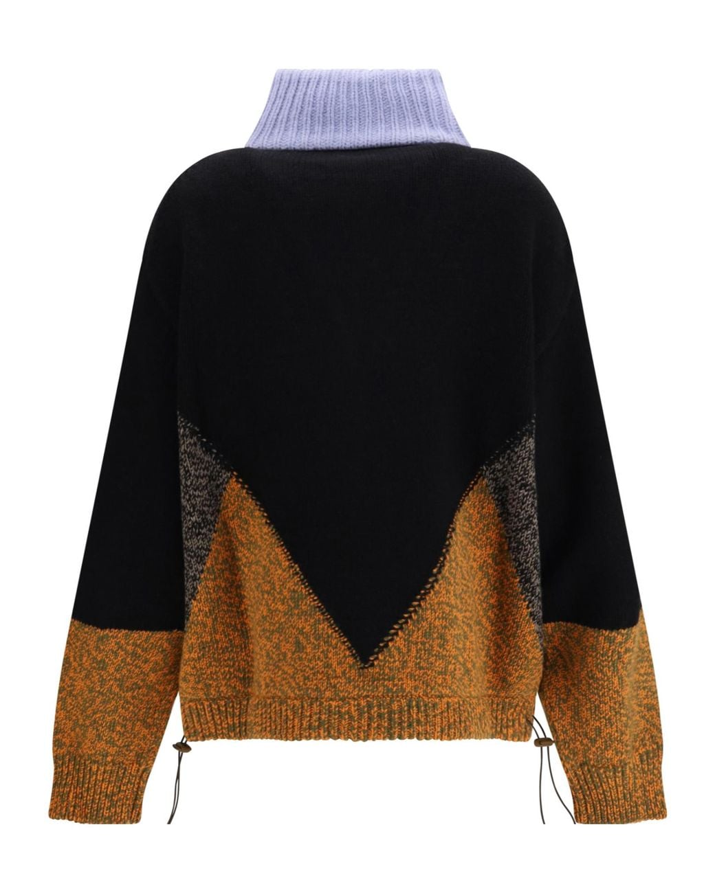 Marni Blue Colour-Block Intarsia-Knit Sweater