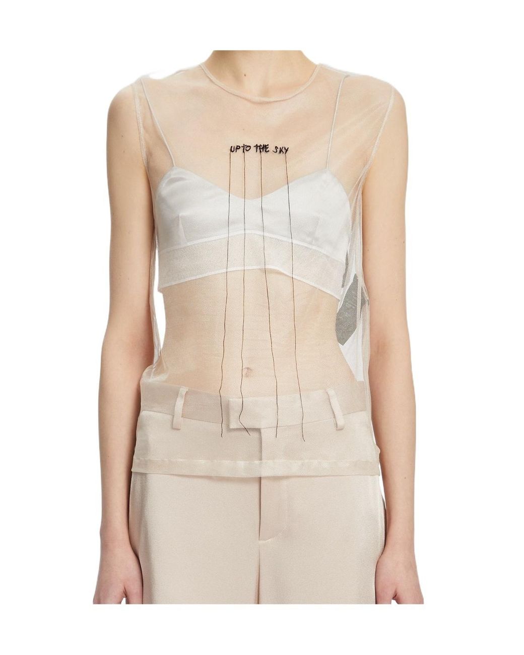 Ann Demeulemeester Natural Up To The Sky Top