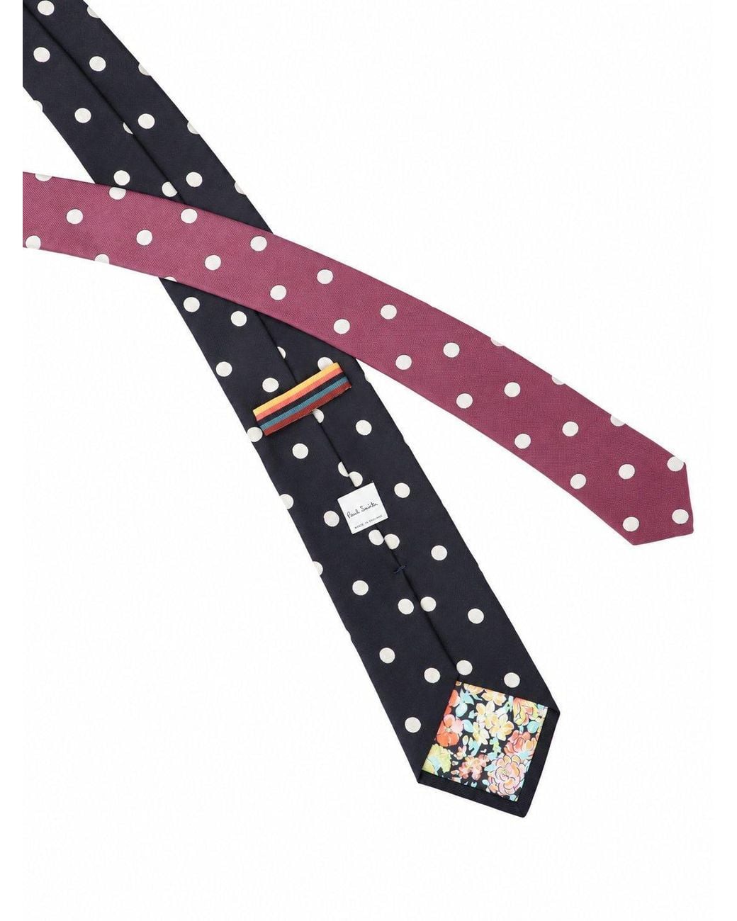 Paul Smith White Polka-Dot Silk Tie for men