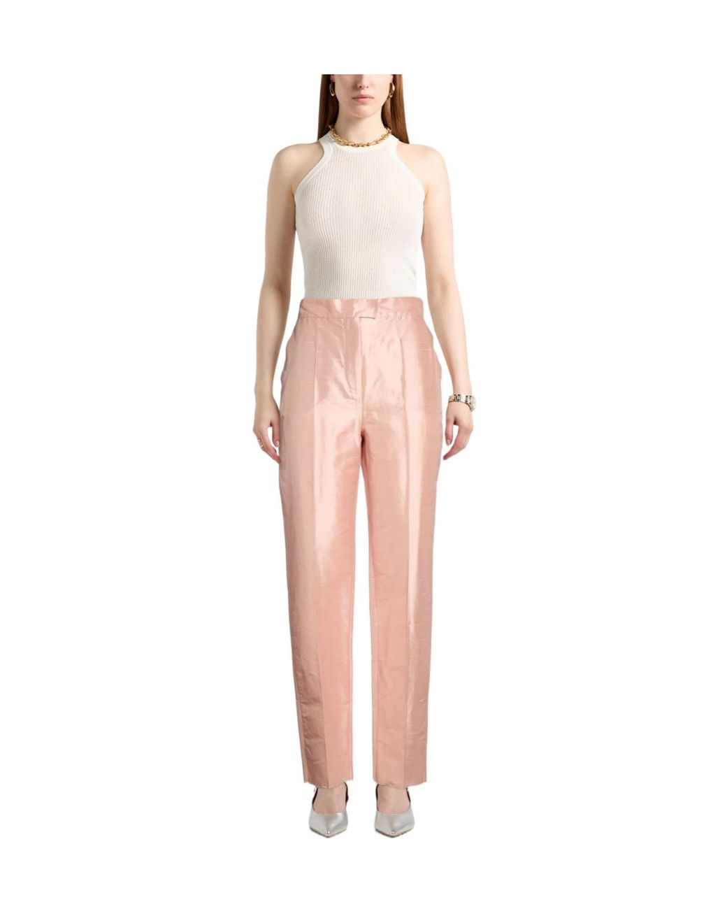 Max Mara Pink Straight-Leg Pants