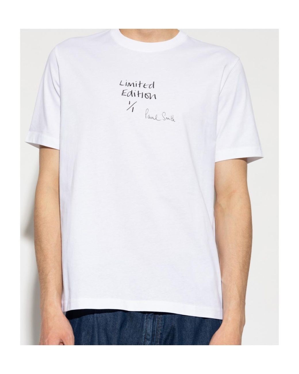 Paul Smith White Ps Paul Smith Limited Edition Printed T-Shirt for men