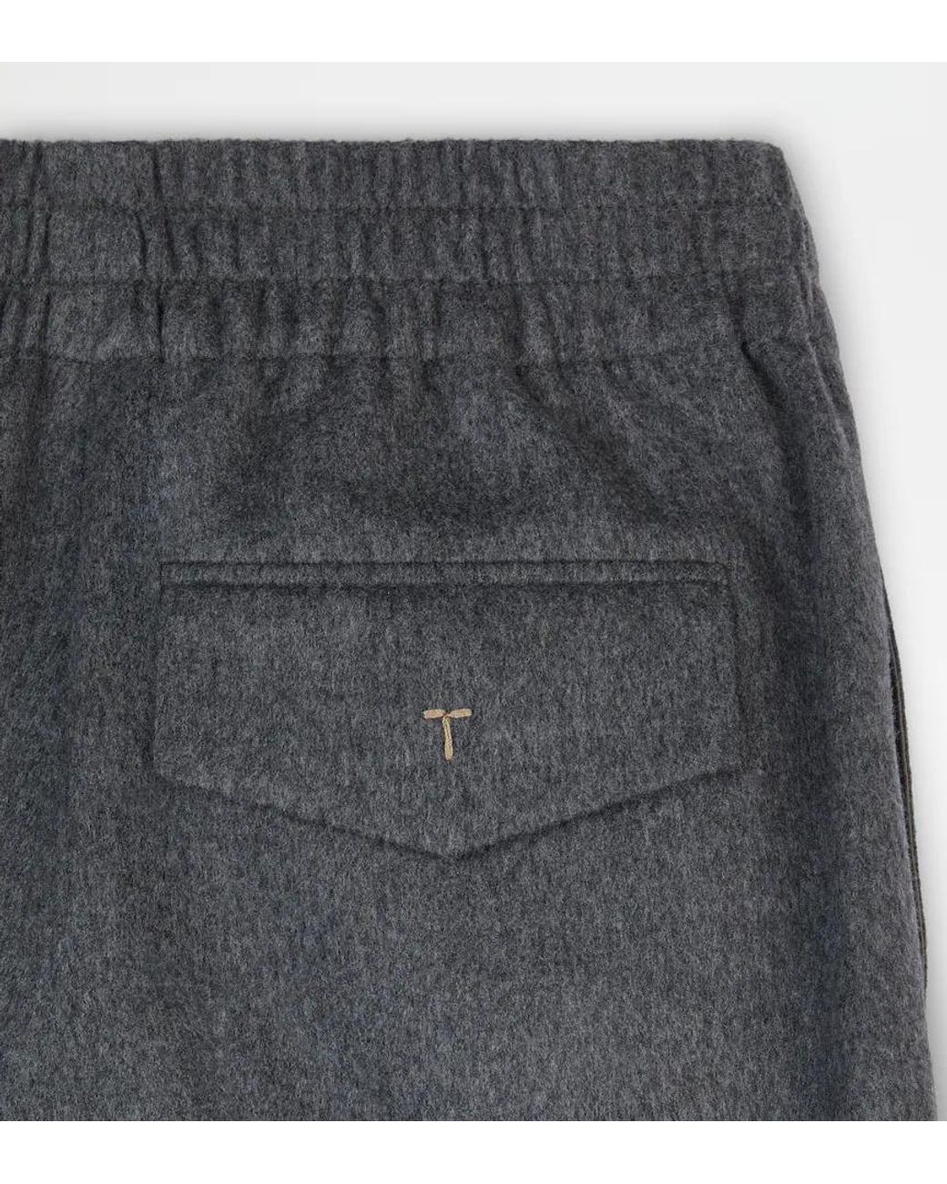 Tod's Gray Elasticated Waist Tailored Pants