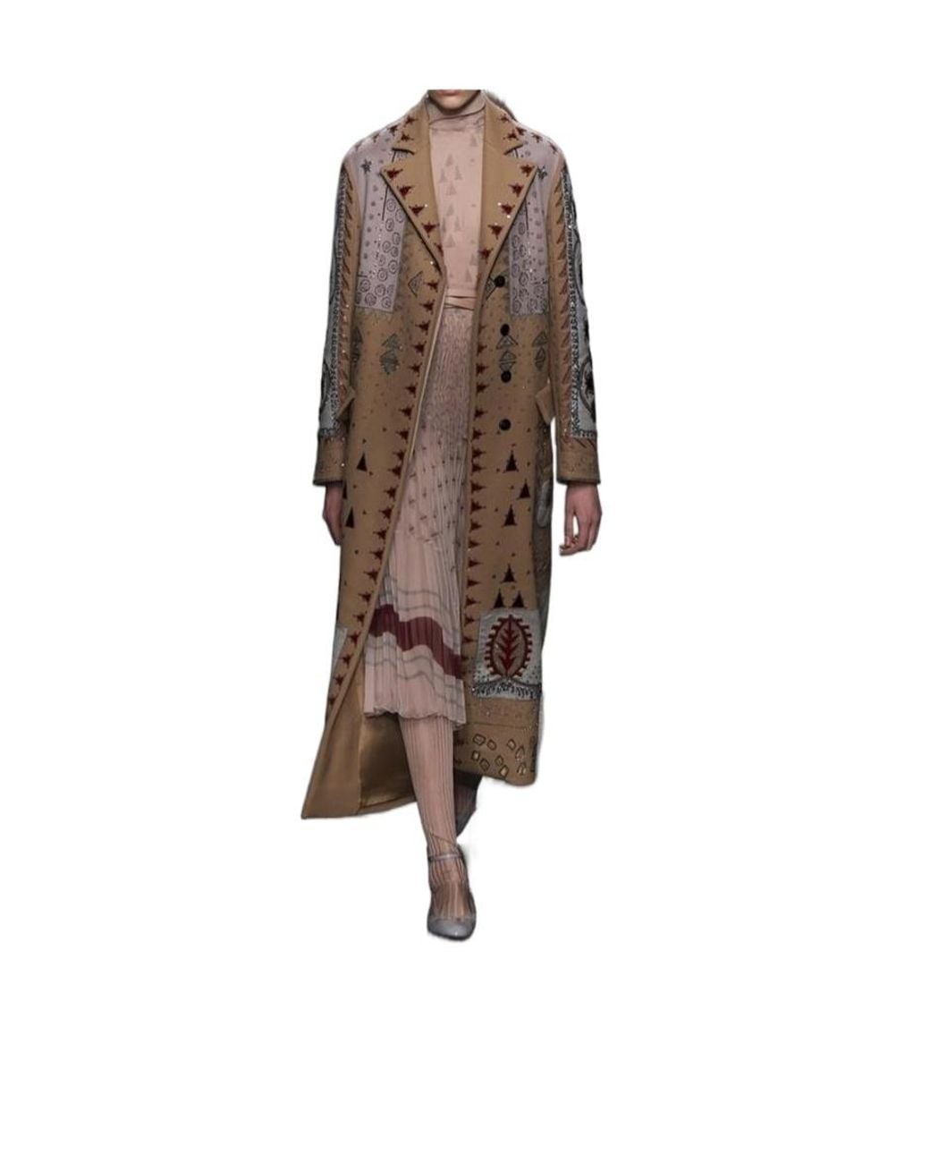 Valentino Brown Long-Sleeved Coat