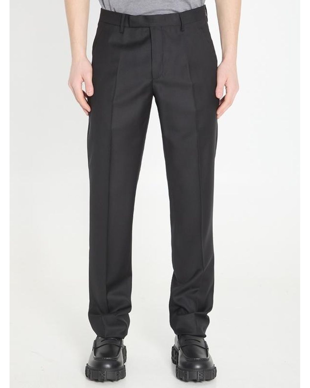 Dior Gray Homme Tailored Trousers for men
