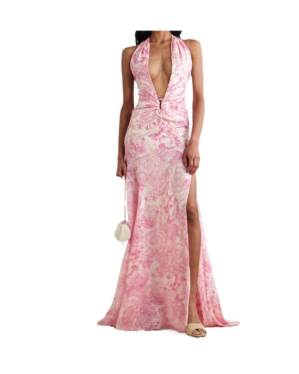 Versace Pink Underwater Barocco Gown