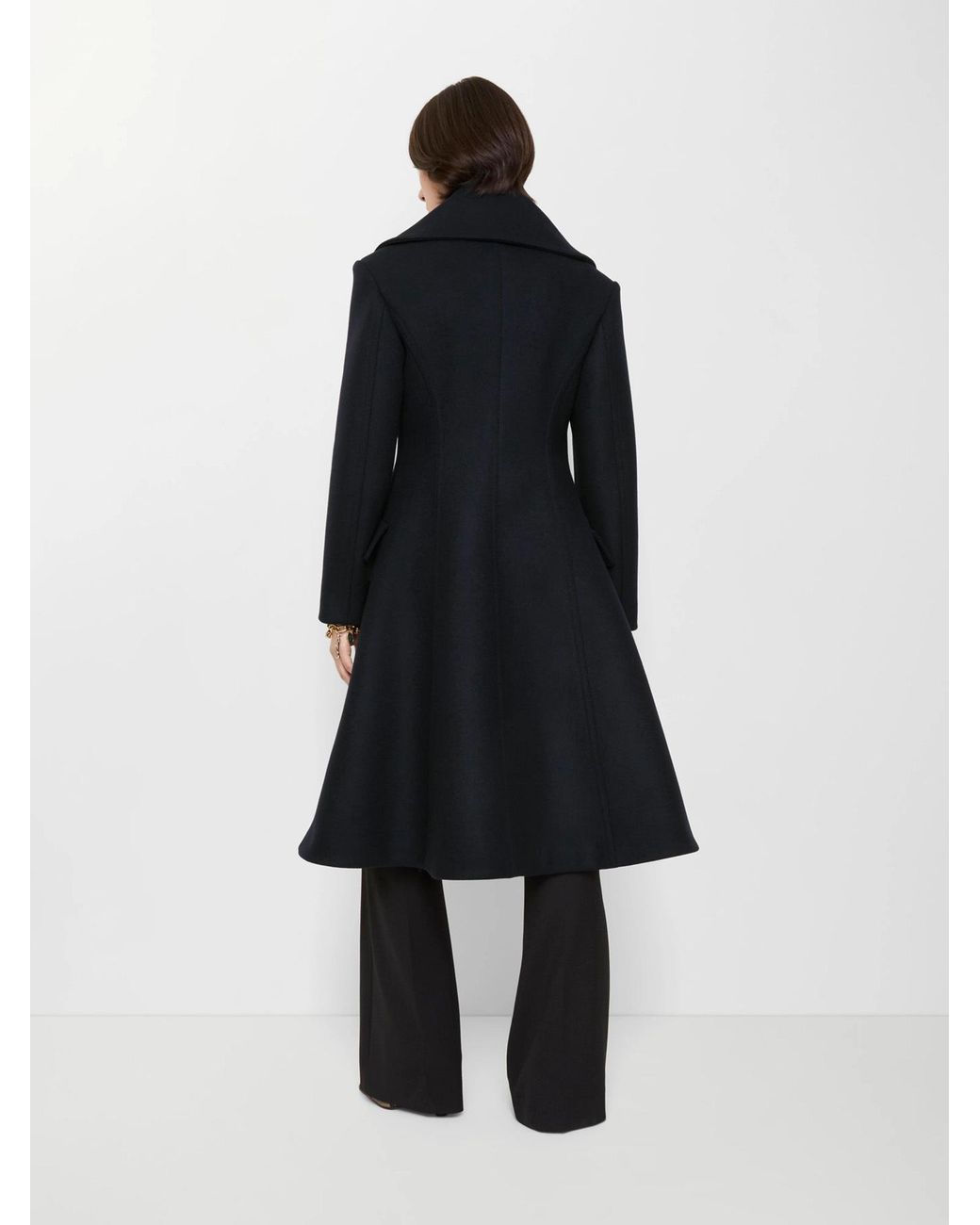 Burberry Black Wool Tailored Coat