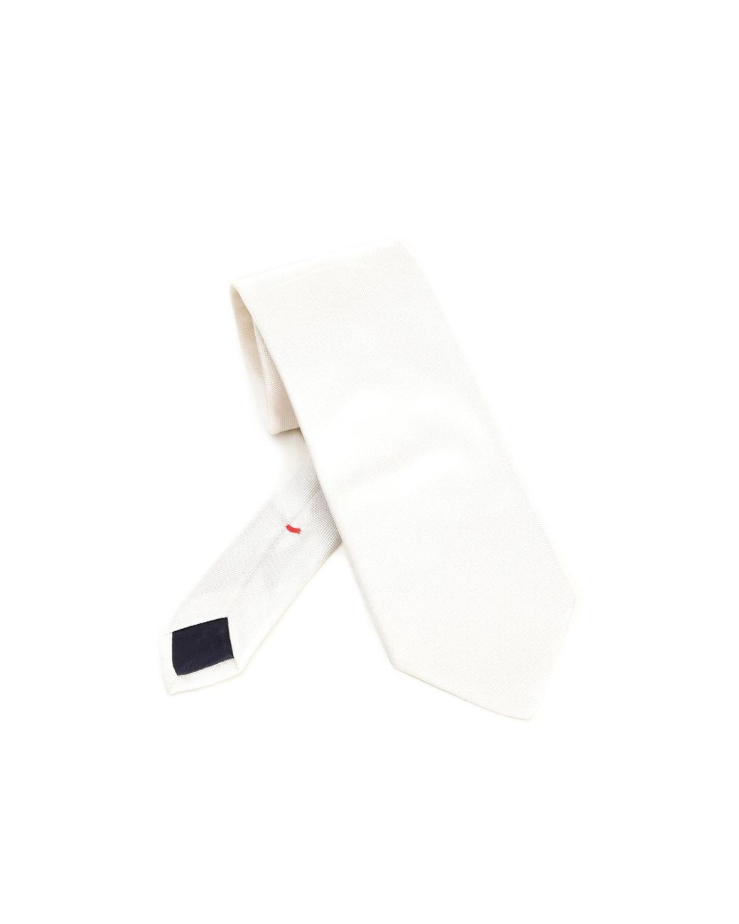 Al Duca D'aosta White Pointed-Tip Tie for men