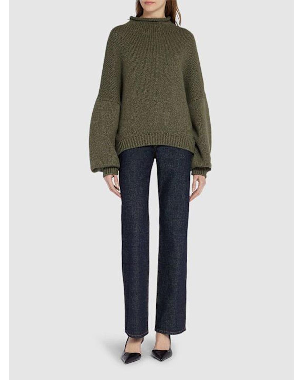 Khaite Blue Danielle Denim High-Rise Straight Jeans