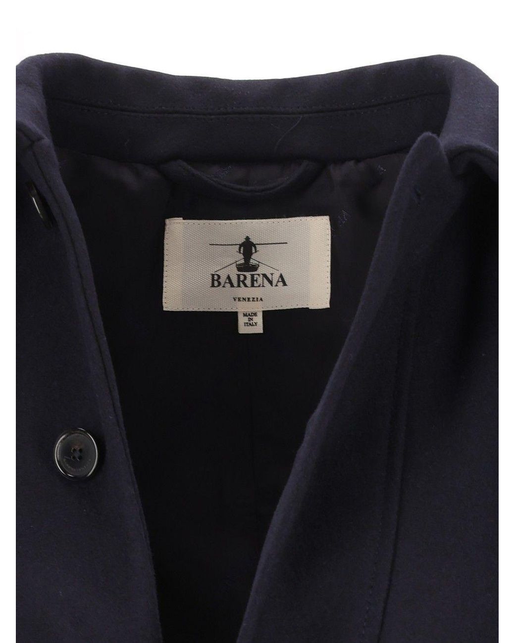 Barena Blue Ovidio Belted Button-Front Coat