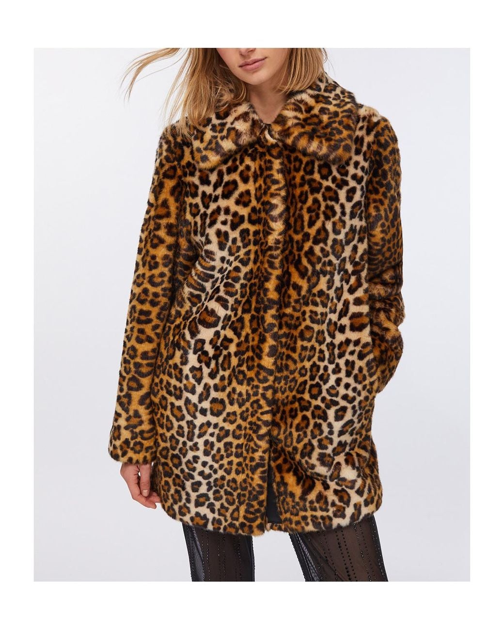 Liu Jo Brown Leopard Print Coat