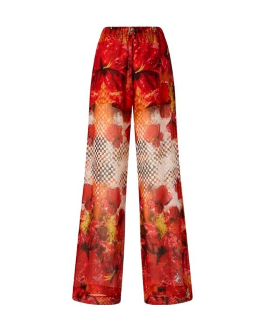Pinko Red Patterned Palazzo Pants