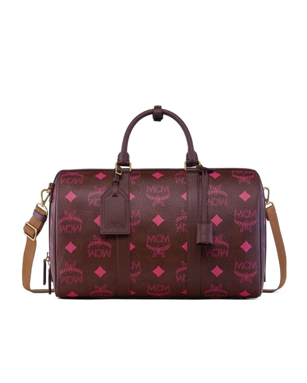 MCM Red Ottomar Weekender Bag