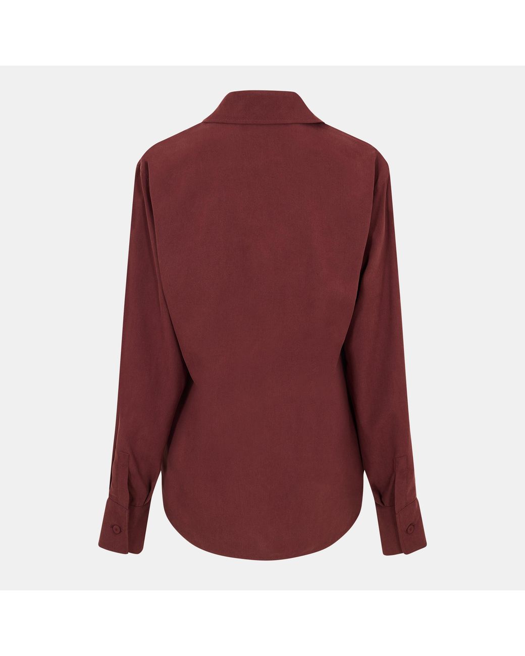 Max Mara Red Mirko Long-Sleeve Plain Shirt