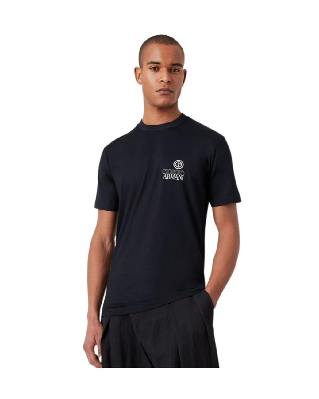 Giorgio Armani Blue Short-Sleeved T-Shirt for men