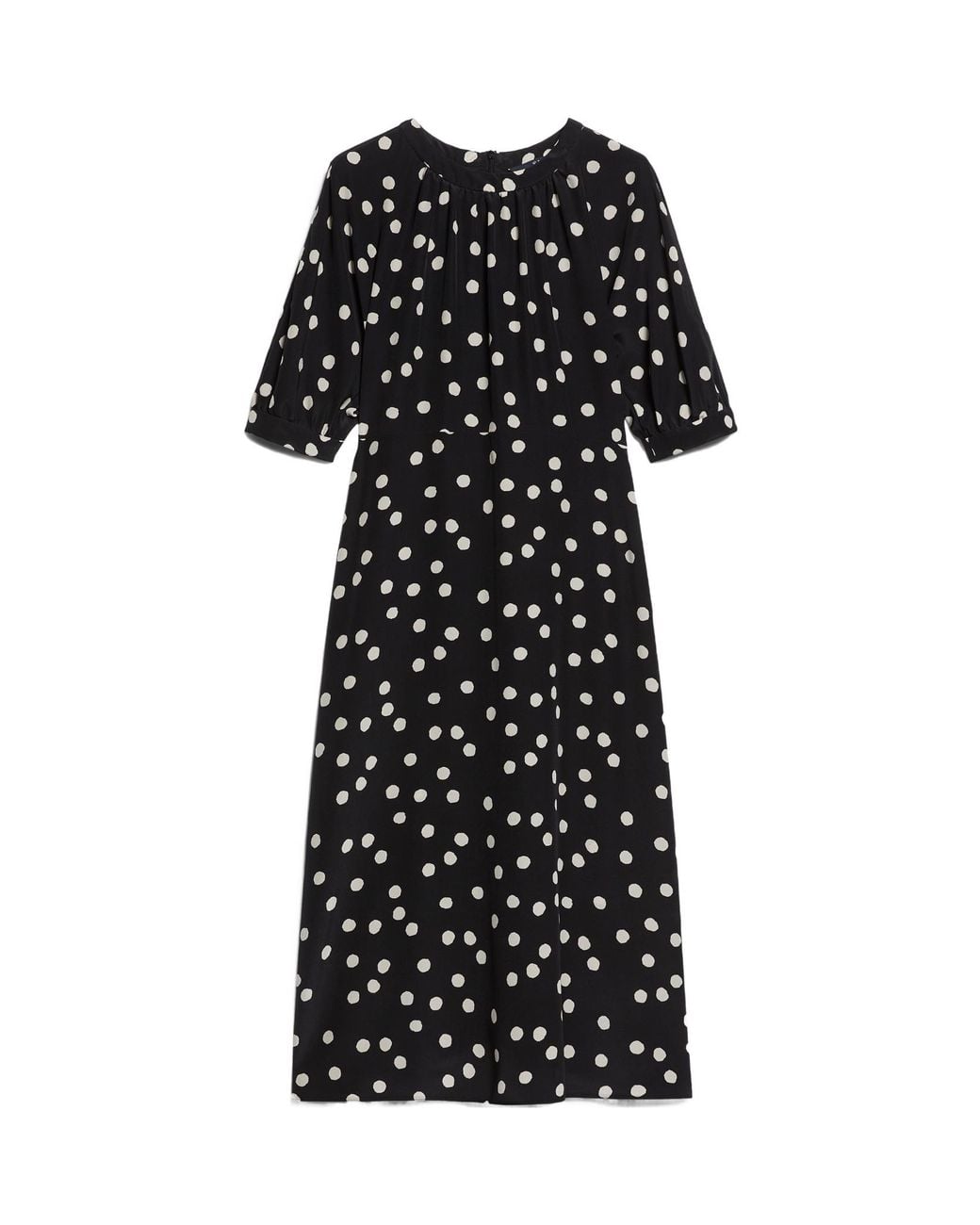 Max Mara Black 'S Demetra Polka Dot Printed Dress