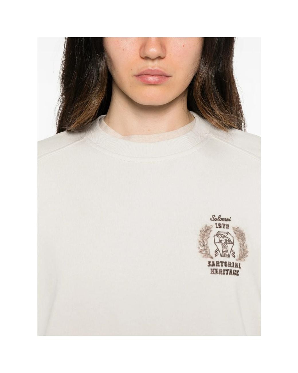 Brunello Cucinelli White Long-Sleeve Sweatshirt