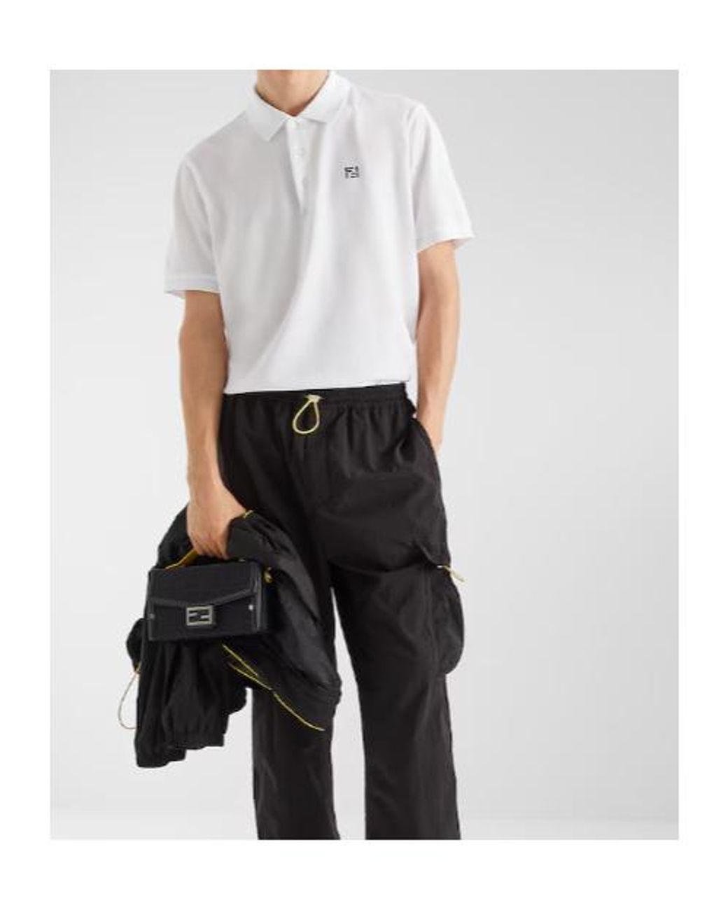 Fendi Black Soft Trunk Shoulder Bag for men