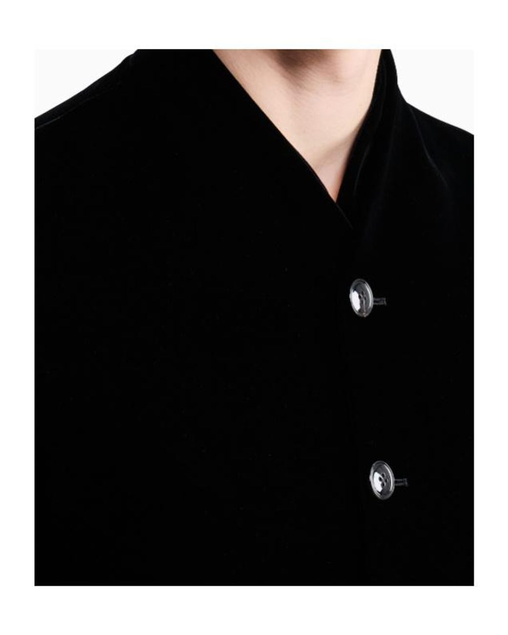 Giorgio Armani Blue One Shot Velvet Blazer for men