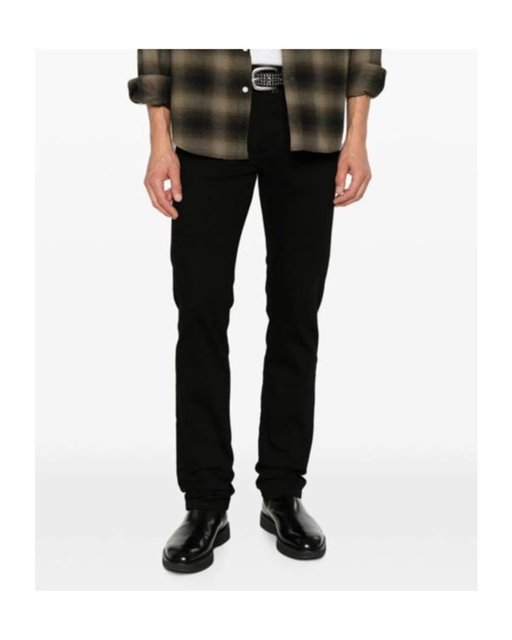 Jacob Cohen Black Belt-Loop Jeans for men