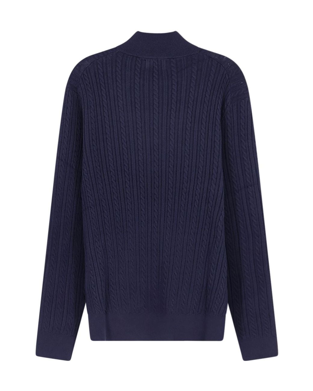 Polo Ralph Lauren Blue Cable-Knit Quarter-Zip Jumper for men