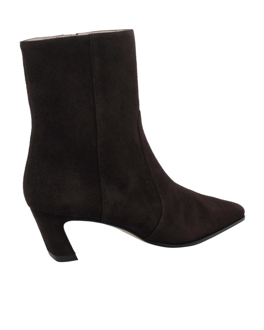 Stuart Weitzman Black Pointed-Toe High-Heeled Ankle Boots