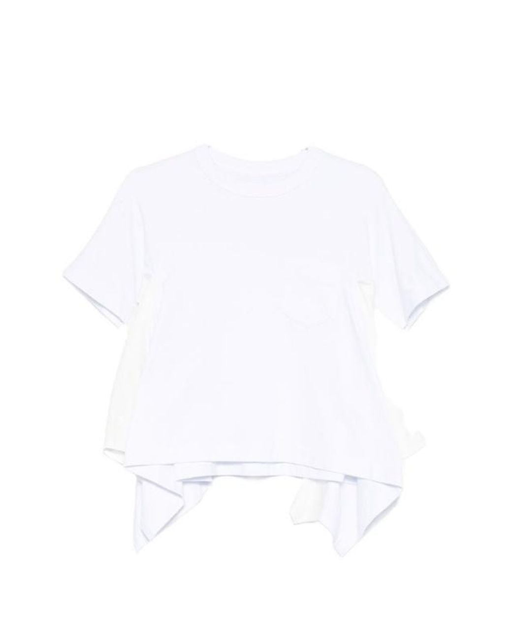 Sacai White Cotton T-Shirt
