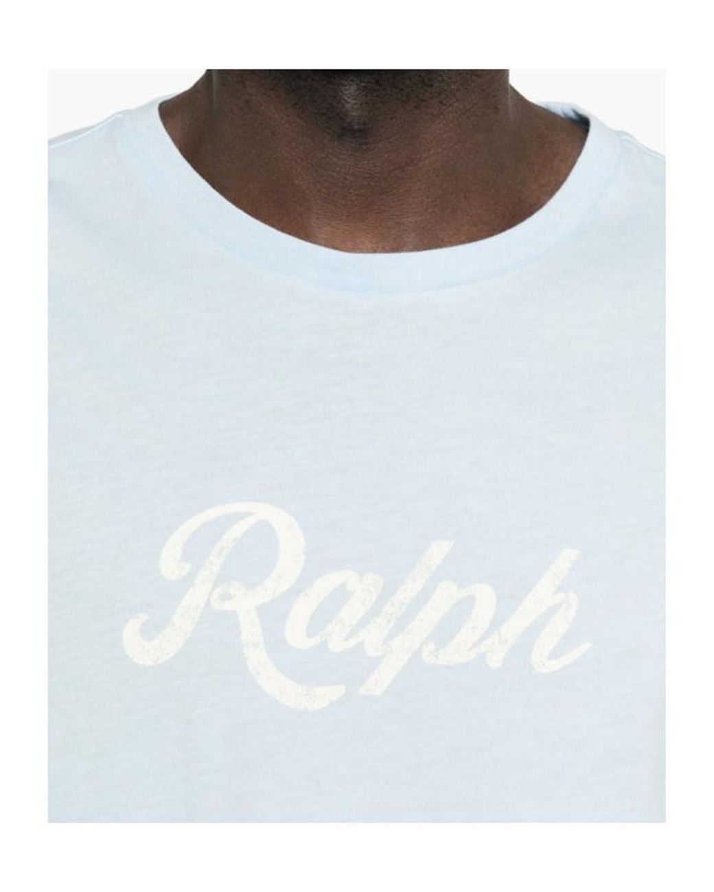 Ralph Lauren Blue Polo Logo Printed Crewneck T-Shirt for men