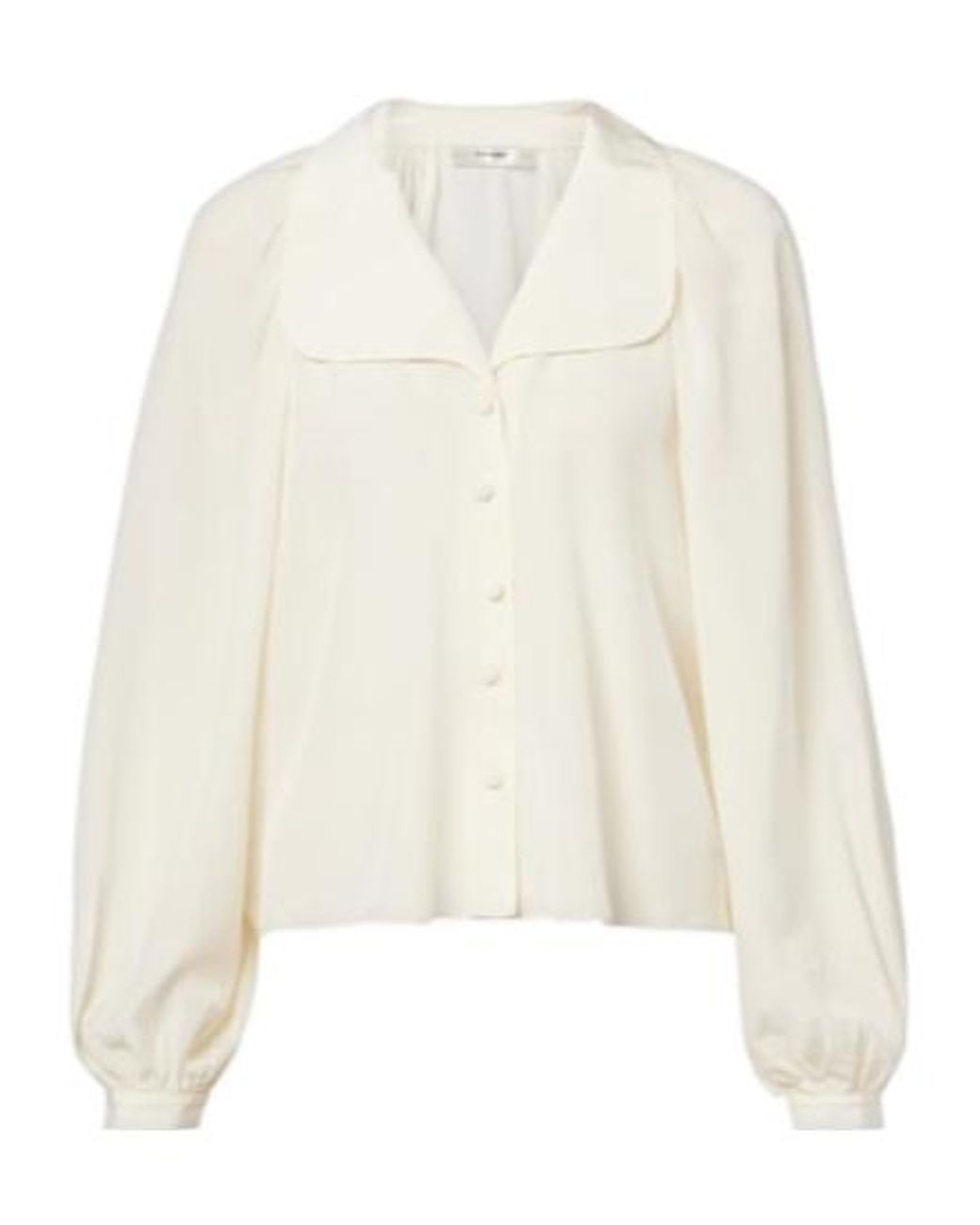 FRAME White Gala Silk Georgette Blouse