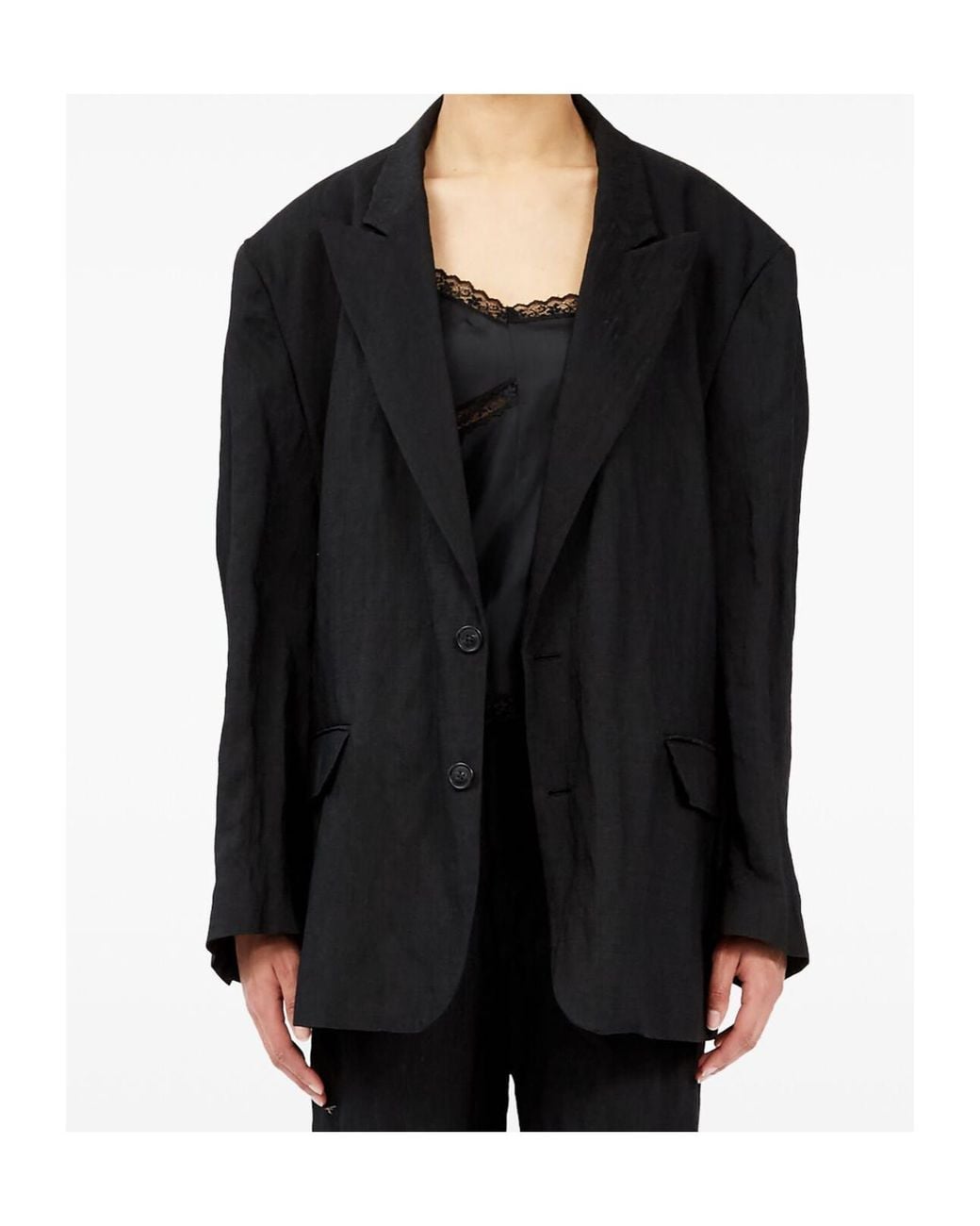 MM6 by Maison Margiela Black Single Breasted Tailored Blazer